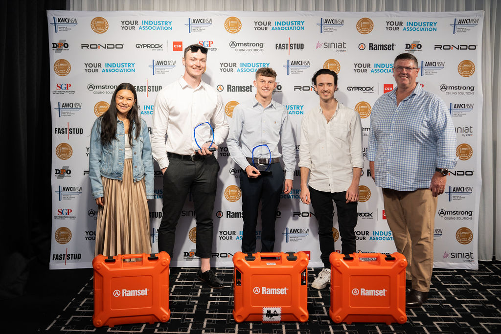 Apprentice award winners with AWCI NSW & ACT representatives