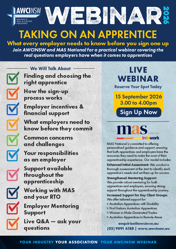 AWCINSW Webinar - TAKING ON AN APPRENTICE - Mas National